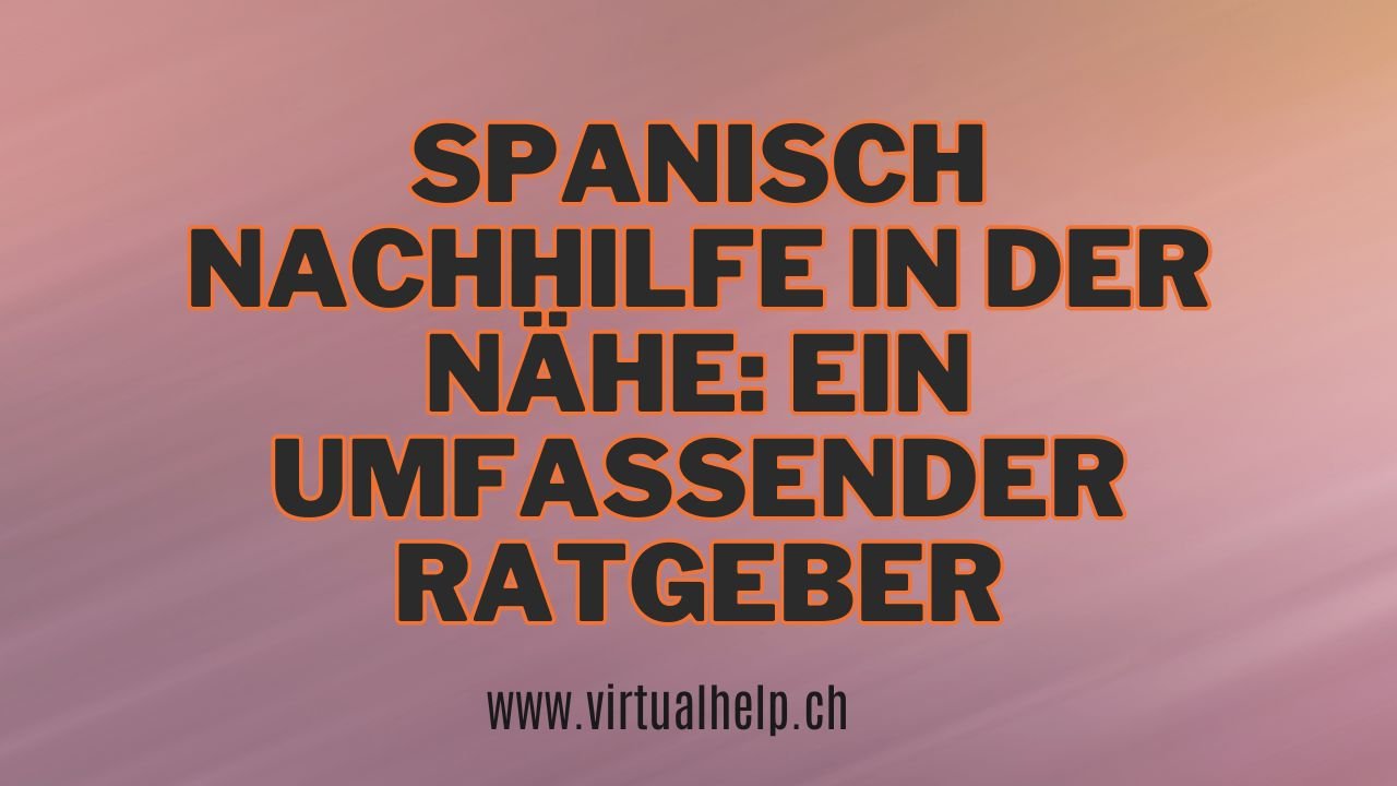 Minimalist Tutorial Event YouTube Thumbnail 1 1 - Spanisch Nachhilfe in der nähe: Ein umfassender Ratgeber