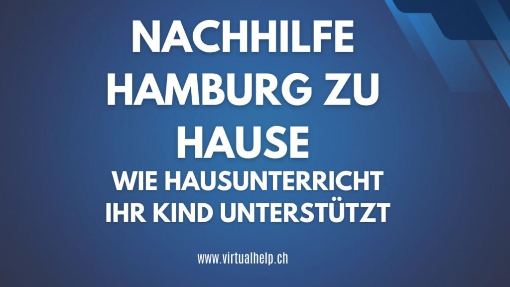 Nachhilfe Hamburg zu Hause: Wie Hausunterricht Ihr Kind Unterstützt 1 Das Bild zeigt ein Werbebanner für Nachhilfedienste in Hamburg, das hervorhebt, wie Hausunterricht Kinder unterstützen kann. Es ist relevant für Personen, die an Bildungsdienstleistungen interessiert sind oder speziell nach Unterstützung im Bereich Nachhilfe suchen.