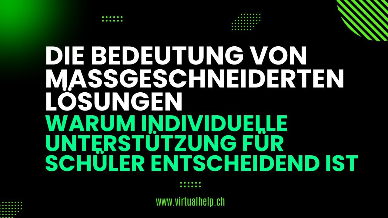 Minimalist Tutorial Event YouTube Thumbnail 30 - Die Bedeutung von maßgeschneiderten Lösungen: Warum individuelle Unterstützung für Schüler entscheidend ist