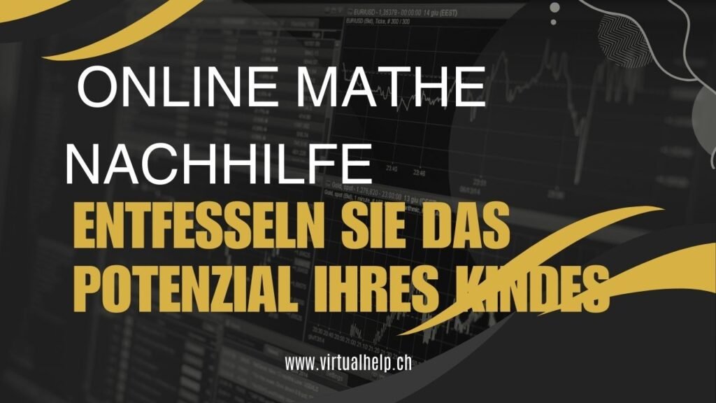 Entfesseln Sie das Potenzial Ihres Kindes: Die Vorteile von Online Mathe Nachhilfe 1 Alt-Text: “Werbebanner für Online-Mathematiknachhilfe mit der Aufschrift ‘ONLINE MATHE NACHHILFE - ENTFESSELN SIE DAS POTENZIAL IHRES KINDES’ vor einem verschwommenen Hintergrund mit Diagrammen, der die Nutzung von Technologie im Bildungsbereich andeutet.”