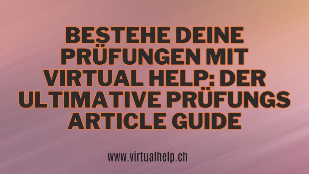 Bestehe deine Prüfungen mit Virtual Help: Der ultimative Prüfungs article Guide 1 Minimalist Tutorial Event YouTube Thumbnail 63 - Bestehe deine Prüfungen mit Virtual Help: Der ultimative Prüfungs article Guide