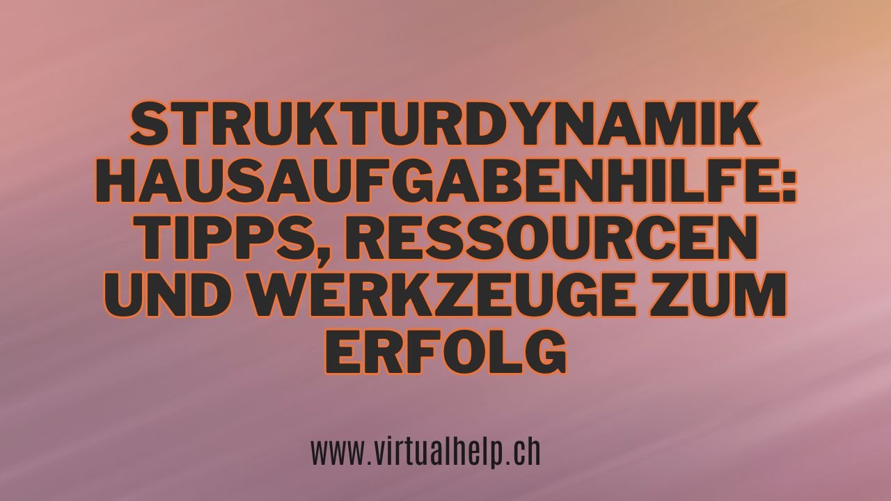 Minimalist Tutorial Event YouTube Thumbnail 3 - Strukturdynamik Hausaufgabenhilfe: Tipps, Ressourcen und Werkzeuge zum Erfolg